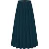 imageNASHALYLY Womens Chiffon Elastic High Waist Pleated ALine Flared Maxi SkirtsBlue Dot