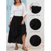 imageNASHALYLY Maxi Skirt for Women ALine High Waisted Elastic Chiffon Renaissance Long SkirtBlack