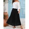 imageNASHALYLY Maxi Skirt for Women ALine High Waisted Elastic Chiffon Renaissance Long SkirtBlack