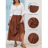 imageNASHALYLY Maxi Skirt for Women ALine High Waisted Elastic Chiffon Renaissance Long SkirtBurnt Orange