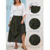 imageNASHALYLY Maxi Skirt for Women ALine High Waisted Elastic Chiffon Renaissance Long SkirtGreen