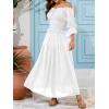 imageNASHALYLY Maxi Skirt for Women ALine High Waisted Elastic Chiffon Renaissance Long SkirtWhite