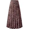 imageNASHALYLY Womens Chiffon Elastic High Waist Pleated ALine Flared Maxi SkirtsDusty Pink Floral3XL