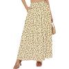 imageNASHALYLY Skirts for Women Boho Elastic Waisted Drawstring Swing Ruched 3 Tiered Maxi Skirt with PocketsApricot Flower