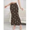 imageNASHALYLY Womens Ruched Mermaid Mesh Long Skirt High Waisted Bodycon Fishtail Maxi Skirts 2025 TrendyCoffee Flower