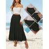 imageNASHALYLY Womens High Waisted Maxi SkirtElastic Chiffon Boho Long Skirt with PocketsBlackish Green