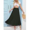 imageNASHALYLY Womens High Waisted Maxi SkirtElastic Chiffon Boho Long Skirt with PocketsBlackish Green
