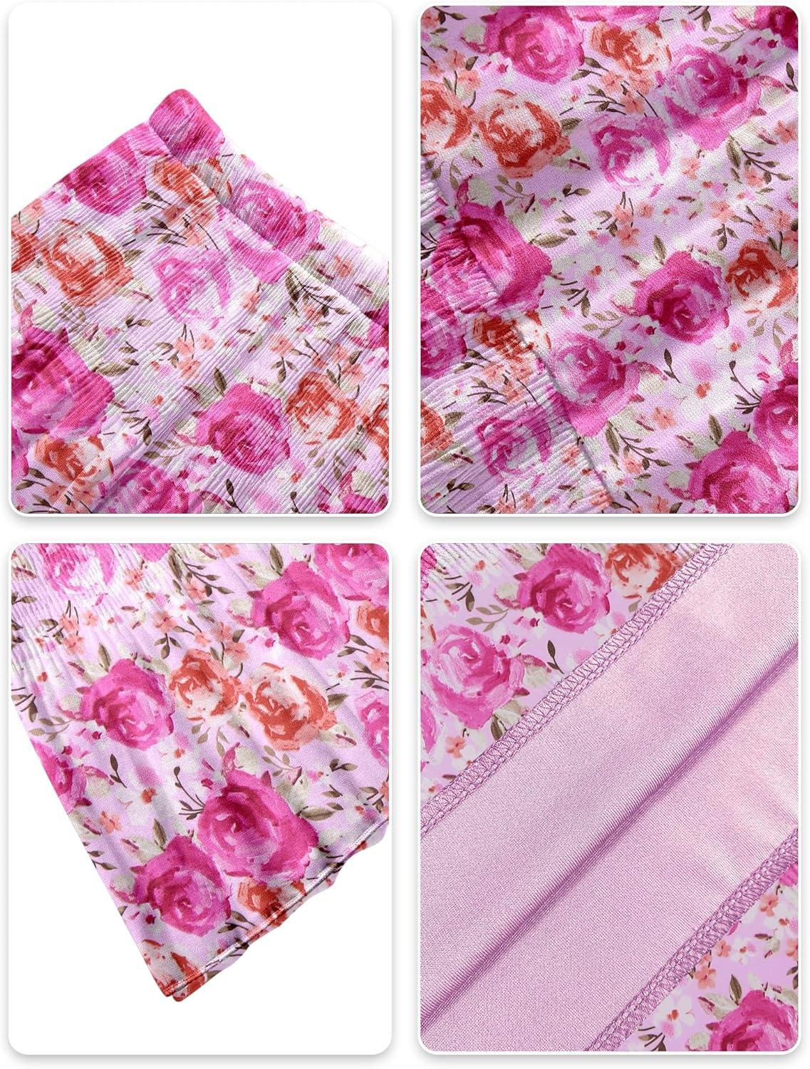 imageNASHALYLY Womens Chiffon Elastic High Waist Pleated ALine Flared Maxi SkirtsPink Rose