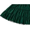 imageNASHALYLY Womens Summer Boho Floral Print Mini Skirt High Waist Drawstring Tiered SkirtsGreen Velvet