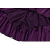 imageNASHALYLY Womens Summer Boho Floral Print Mini Skirt High Waist Drawstring Tiered SkirtsPurple Velvet