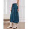image:imageNASHALYLY Maxi Skirts for Women High Waist Elastic Renaissance Tiered Long Skirt 2024Denim Blue