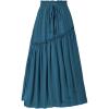 image:imageNASHALYLY Maxi Skirts for Women High Waist Elastic Renaissance Tiered Long Skirt 2024Denim Blue