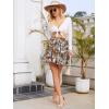 image:imageNASHALYLY Womens High Waist Mini Skirt Chiffon ALine Ruffle Short SkirtCoffee Floral