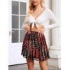 image:imageNASHALYLY Womens High Waist Mini Skirt Chiffon ALine Ruffle Short SkirtRed Boho