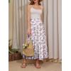 image:imageNASHALYLY Womens High Waisted Maxi SkirtElastic Chiffon Boho Long Skirt with PocketsWhite Pink Floral