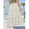 image:imageNASHALYLY Womens High Waisted Floral Maxi Skirt Flowy Boho A Line Tiered Chiffon Long SkirtApricot Floral