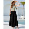 image:imageNASHALYLY Womens High Waisted Floral Maxi Skirt Flowy Boho A Line Tiered Chiffon Long SkirtBlack