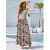 image:imageNASHALYLY Womens High Waisted Floral Maxi Skirt Flowy Boho A Line Tiered Chiffon Long SkirtCoffee Floral
