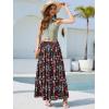 image:imageNASHALYLY Womens High Waisted Floral Maxi Skirt Flowy Boho A Line Tiered Chiffon Long SkirtMidnight Blossom