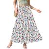 image:imageNASHALYLY Womens High Waisted Floral Maxi Skirt Flowy Boho A Line Tiered Chiffon Long SkirtSunny Blossom