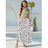 image:imageNASHALYLY Womens High Waisted Floral Maxi Skirt Flowy Boho A Line Tiered Chiffon Long SkirtSunny Blossom