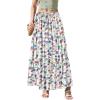 image:imageNASHALYLY Womens High Waisted Floral Maxi Skirt Flowy Boho A Line Tiered Chiffon Long SkirtSunny Blossom