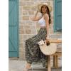 image:imageNASHALYLY Chiffon Maxi Skirt for Women ALine High Waisted Elastic Floral Long SkirtGreen Floral