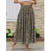 image:imageNASHALYLY Chiffon Maxi Skirt for Women ALine High Waisted Elastic Floral Long SkirtGreen Floral