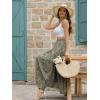 image:imageNASHALYLY Chiffon Maxi Skirt for Women ALine High Waisted Elastic Floral Long SkirtGreen Floral B