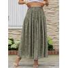 image:imageNASHALYLY Chiffon Maxi Skirt for Women ALine High Waisted Elastic Floral Long SkirtGreen Floral B