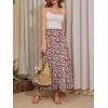 image:imageNASHALYLY Womens High Waisted Maxi SkirtElastic Chiffon Boho Long Skirt with PocketsPink Blue Floral