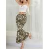 image:imageNASHALYLY Womens Mesh High Waisted Bodycon Mermaid Maxi Skirts Ruched Fishtail Long SkirtLeopard