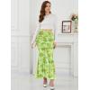 image:imageNASHALYLY Womens Mesh High Waisted Bodycon Mermaid Maxi Skirts Ruched Fishtail Long SkirtLush Greenyellow