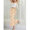 image:imageNASHALYLY Womens Mesh High Waisted Bodycon Mermaid Maxi Skirts Ruched Fishtail Long SkirtMisty Pink Daisy