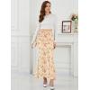 image:imageNASHALYLY Womens Mesh High Waisted Bodycon Mermaid Maxi Skirts Ruched Fishtail Long SkirtMisty Pink Daisy