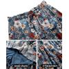 image:imageNASHALYLY Womens Summer Boho Floral Print Mini Skirt High Waist Drawstring Tiered SkirtsBlue Tangerine Floral