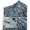 image:imageNASHALYLY Womens Summer Boho Floral Print Mini Skirt High Waist Drawstring Tiered SkirtsGreen Pink Floral