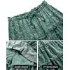 image:imageNASHALYLY Womens Summer Boho Floral Print Mini Skirt High Waist Drawstring Tiered SkirtsGreen White Floral