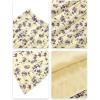 image:imageNASHALYLY Womens Chiffon Elastic High Waist Pleated ALine Flared Maxi SkirtsBeige Purple Floral