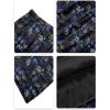 image:imageNASHALYLY Womens Chiffon Elastic High Waist Pleated ALine Flared Maxi SkirtsDark Indigo Leaves