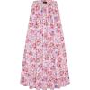 image:imageNASHALYLY Womens Chiffon Elastic High Waist Pleated ALine Flared Maxi SkirtsPink Blue Floral