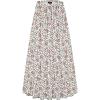 image:imageNASHALYLY Womens Chiffon Elastic High Waist Pleated ALine Flared Maxi SkirtsWhite Red Floral
