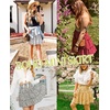 image:imageNASHALYLY Summer Mini Skirts for Women Casual Boho Floral High Waist Tiered SkirtsFlower38